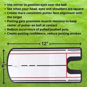 img 1 attached to Improve Your Golf Game with the Putting Alignment Mirror Kit – a Complete Golf Putting Aid with Tees, Ball Liner, Putter Ball Pick Up, and Storage Bag