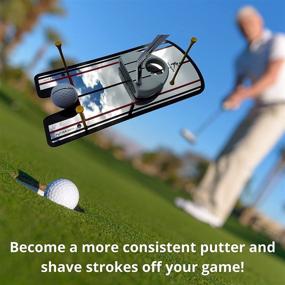 img 2 attached to Improve Your Golf Game with the Putting Alignment Mirror Kit – a Complete Golf Putting Aid with Tees, Ball Liner, Putter Ball Pick Up, and Storage Bag