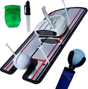 img 4 attached to Improve Your Golf Game with the Putting Alignment Mirror Kit – a Complete Golf Putting Aid with Tees, Ball Liner, Putter Ball Pick Up, and Storage Bag