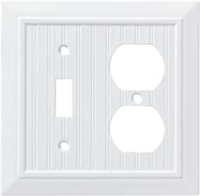 img 4 attached to Franklin Brass Classic Beadboard Switch 🔳 and Duplex Wall Plate in Pure White