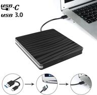 📀 внешний cd dvd привод xdtlty usb c: высокоскоростной usb 3.0 superdrive для ноутбуков windows 10/8/7 и macbook логотип