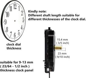 img 3 attached to ⏰ Youngtown 12888 Pendulum Type Movement: Quartz DIY Kits for Step Clock, 1/2 Inch Dial Thickness & 9/10 Inch Shaft Length