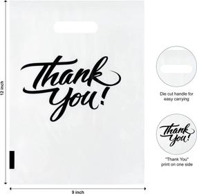 img 3 attached to 👜 InfinitePack 100 Pieces Thank You Merchandise Bags: High-Quality, Affordable, and Convenient Packaging Solution