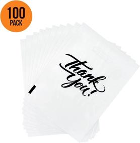 img 2 attached to 👜 InfinitePack 100 Pieces Thank You Merchandise Bags: High-Quality, Affordable, and Convenient Packaging Solution