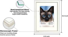 img 2 attached to 🖼️ Violabbey 6x8 Picture Frames White Set of 4: Versatile Frames for Wall and Tabletop Display, for Pictures 4x6 or 6x8, with or without Mat, Real Glass Photo Frame