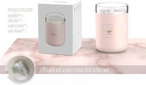 img 2 attached to 🌸 HARPAT USB Small Humidifier 280ml - Ultrasonic Portable Mini Humidifier with LED, Auto Shut Off - ideal for Home, Office, Yoga - Pink