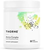 🍋 thorne research - amino complex - bcaa порошок для улучшения спортивной производительности - освежающий лимонный вкус - 8.1 унции. логотип