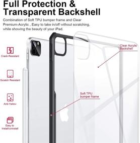 img 2 attached to 📱 XUNDD iPad Pro 11" 2020 & 2018 Case - Ultra Slim Clear Back Cover - Black