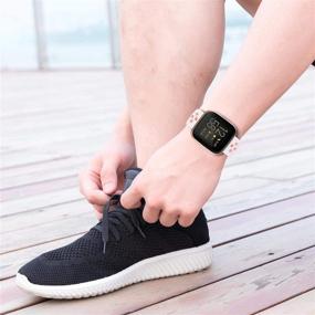 img 1 attached to Силиконовые спортивные браслеты Youkex для Fitbit Versa - мягкие браслеты для мужчин и женщин.