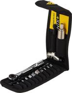 topeak ratchet rocket lite ntx+ 19-function bike tool with adjustable torqbit (2-6 nm), ratchet tool, bits, and chain tool head logo