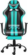 🔷 aqua blue pc gaming chair: ferghana ergonomic gamer chair with height adjustment, headrest for adults & teens – ideal for gaming room and streaming room decor логотип