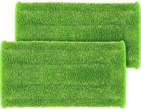 img 4 attached to 2 Pack of Microfiber Reusable Mop Pads - Compatible with Swiffer Wet Jet, Washable 🧹 & Absorbent Refills Pads for Spray WetJet - Ideal for Deep Cleaning Hardwood and Tile Floors