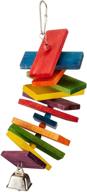 paradise featherland rainbow bird toy with stacking wooden cylinders and slates logo