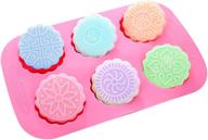 🌙 6-cavity silicone mold for round mooncake, chocolate, muffin, soap, and cookies - x-haibei logo