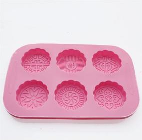 img 1 attached to 🌙 6-Cavity Silicone Mold for Round Mooncake, Chocolate, Muffin, Soap, and Cookies - X-Haibei