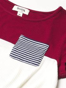 img 1 attached to Speechless Sleeve Colorblock T Shirt Burgundy