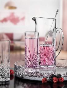 img 1 attached to 🍹 Godinger Dublin Collection 34oz Beverage Pitcher Carafe and Cocktail Bar Mixing Glass