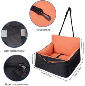 img 1 attached to 🐶 COOLBEBE 2-in-1 Dog Car Bed: Deluxe Puppy Booster Seat + Travel Car Carrier Bed with Safety Leash & Washable Cover - Ideal for Small to Medium Dogs in Any Season