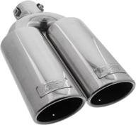 🚀 enhance your ride's performance with the dc sport ex-2012 stainless steel oval slant cut bolt-on exhaust tip logo
