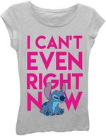 👕 футболка star wars lilo & stitch i can't even right now - идеально подходит для маленьких девочек, серая, размер 6x. логотип