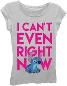 img 1 attached to 👕 STAR WARS Lilo & Stitch I Can't Even Right Now T-Shirt - Perfect for Little Girls, Gray, Size 6X