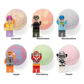 img 3 attached to 🛁 Bath Bomb Pack with Mini Boys & Girls Figurine - Set of 6