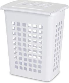 img 2 attached to 🧺 Sterilite 12238004 Rectangular LiftTop Laundry Hamper, White, 4-Pack: Efficient Organization for Laundry Management