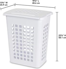 img 1 attached to 🧺 Sterilite 12238004 Rectangular LiftTop Laundry Hamper, White, 4-Pack: Efficient Organization for Laundry Management
