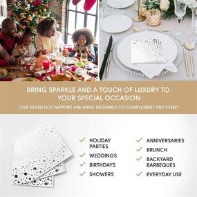 img 1 attached to 🎉 Enhance Your Event with Stylish Gold Napkins - 100-Pack of 3-Ply White and Gold Cocktail Napkins - Sparkle Up Your Party with 5x5 Inch Party Napkins - Exquisite Luxury Paper Holiday Napkins - Disposable Beverage Wedding Napkins