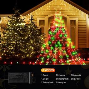 img 3 attached to 🎄 Waterproof Outdoor Christmas Decorations: 344 LED Star Lights with 8 Modes for Xmas Tree, Home, Wedding, Thanksgiving Party, Holiday Wall, and Garden - Easy Installation & Long-lasting Christmas Tree Lights