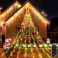 🎄 waterproof outdoor christmas decorations: 344 led star lights with 8 modes for xmas tree, home, wedding, thanksgiving party, holiday wall, and garden - easy installation & long-lasting christmas tree lights логотип