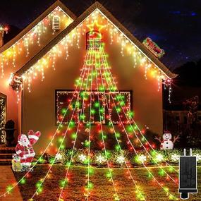 img 4 attached to 🎄 Waterproof Outdoor Christmas Decorations: 344 LED Star Lights with 8 Modes for Xmas Tree, Home, Wedding, Thanksgiving Party, Holiday Wall, and Garden - Easy Installation & Long-lasting Christmas Tree Lights