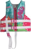 🌊 stearns kids puddle jumper hydroprene seahorse print life jacket: buy now for enhanced water safety! логотип