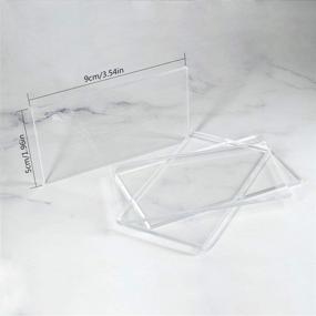 img 3 attached to 🎉 40PCS Clear Acrylic Place Cards for Weddings, Guest Names and Escort Cards – Rectangle Acrylic Tiles for Dining Seating Chart Place Cards at Birthday Parties and Events, with Protective Film