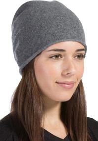 img 4 attached to 🧣 Get Cozy in Style with Fishers Finery Women's Pure Cashmere Slouchy Beanie