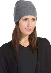 img 2 attached to 🧣 Get Cozy in Style with Fishers Finery Women's Pure Cashmere Slouchy Beanie