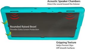 img 2 attached to BobjGear Bobj Rugged Lenovo Duet Chromebook 💙 Case 10.1 CT-X636F - Kid Friendly (Terrific Turquoise)