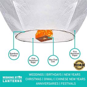 img 1 attached to 🏮 Light up Your Celebrations with 10 Pack of Wishing Star Lanterns: Handcrafted Chinese Lanterns, Eco-Friendly, Biodegradable, and Fire Resistant