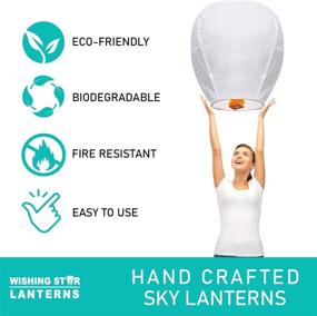 img 2 attached to 🏮 Light up Your Celebrations with 10 Pack of Wishing Star Lanterns: Handcrafted Chinese Lanterns, Eco-Friendly, Biodegradable, and Fire Resistant