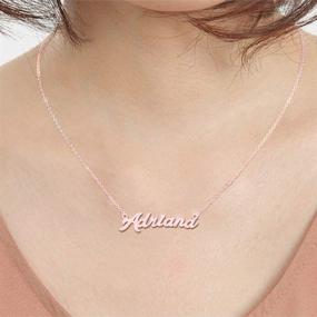 img 2 attached to Personalized Rose Gold Name Necklace - Custom-made Jewelry for Women, Girls, and Couples - LoEnMe Gift+
