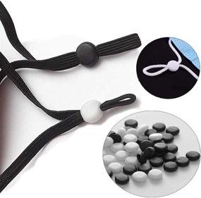 img 4 attached to LKGEGO Cord Locks - Flat Silicone Toggles for Drawstrings, Lanyard Barrel Connectors - Non Slip Stopper Buckle Cord Adjuster - 240 PCS (120 Black & 120 White)