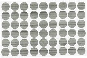 img 4 attached to ✨ Enhance Your Furniture's Aesthetics with uxcell Furniture Desk Table Self-Adhesive Screw Hole Covers Stickers - 54 in 1 Gray