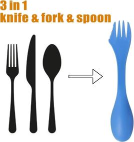 img 3 attached to 18 Pack Sporks – Spoon, Durable and BPA Free Tritan Sporks with Portable Bag and Multifunctional Bottle Opener – Ideal Camping Utensils in 6 Colors