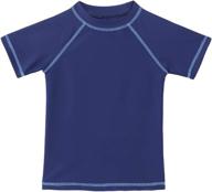 🏊 boys' short sleeve swimwear: enhanced athletic protection for swimming logo