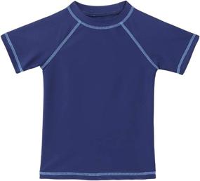 img 2 attached to 🏊 Boys' Short Sleeve Swimwear: Enhanced Athletic Protection for Swimming