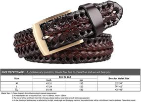 img 1 attached to 👔 Tanpie Fashion Braided Leather Strap Men's Belts