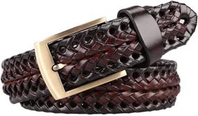 img 3 attached to 👔 Tanpie Fashion Braided Leather Strap Men's Belts