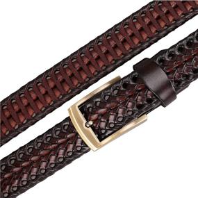 img 2 attached to 👔 Tanpie Fashion Braided Leather Strap Men's Belts