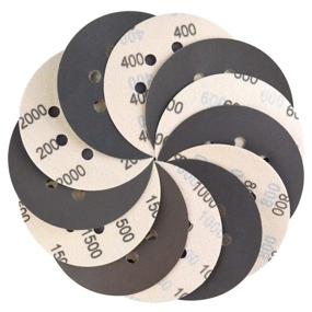 img 4 attached to 🔸 Poliwell 5 Inch 8 Holes Hook & Loop Sanding Discs - Heavy Duty Silicon Carbide 400/600/800/1000/1500/2000 Grit, Ideal for Wet/Dry Grinding and Polishing - 60 Pack