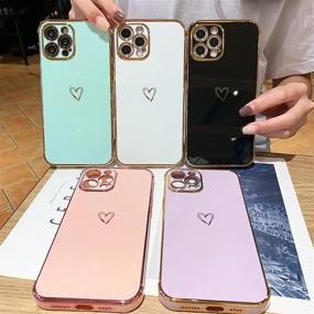 img 3 attached to 📱 LUTTY Cute Phone Case for Women, Compatible with iPhone 12 Pro Max, Raised Full Camera Protection, Shockproof Reinforced Corners, Soft TPU Electroplate Bumper Case (6.7 inch), Candy White